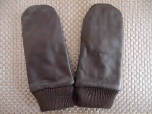 * gentleman .. leather mitten 2WAY gloves *M size * Brown * new goods * made in China *