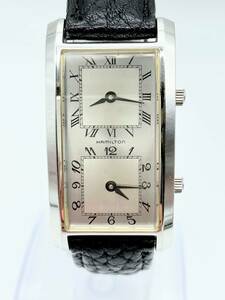 ミや［PAY9］1円スタート！HAMILTON ハミルトン 腕時計 メンズ アメリカントラベラー Ref.6273 　稼働　中古品　コンパクトサイズ