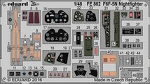 エデュアルド(FE802）1/48 グラマン F6F-5N ヘルキャット ナイトファイター用コックピットのエッチングパーツ_画像2