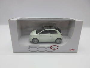 1/43 FIAT フィアット500C チンクエチェント　FIAT500C　ディーラー特注　ミニカー　カラーサンプル　ホワイトパール