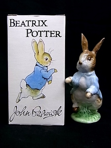 e10784　英国　BESWICK　BEATRIX POTER'S　ベスウィック　フィギュリン　陶器人形　ピーターラビット　1948年　④