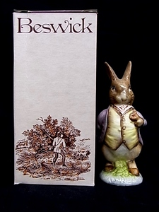 e10801　英国　BESWICK　BEATRIX POTER'S　ベスウィック　フィギュリン　陶器人形　Mr.Benjamin Bunny　1965年　