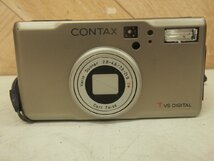 ☆【1K1116-43】CONTAX デジタルカメラ TVS DIGITAL バッテリー&専用ケース付き Vario Sonnar 2.8-4.8 17.3-21.9 Carl Zeiss 現状品_画像4