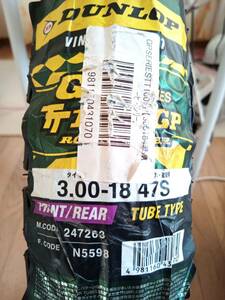 DUNLOP TT100GP　3.00-18 47S TUBE TYPE　（検索用：ダンロップ　タイヤ）