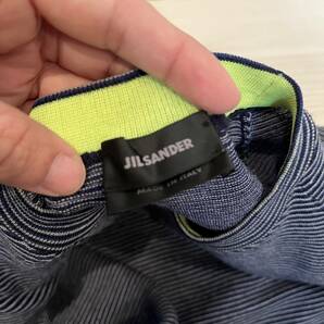 ■送料無料■JIL SANDER ジルサンダー ネオン アクセント ボーダー ニット 44の画像4