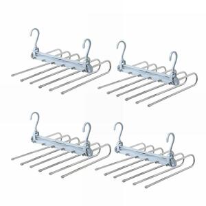  trousers hanger 4 point set blue storage hanger slacks 