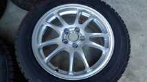 ☆ブリヂストン ECO FORME 16x6.5J 100 +46 5穴 ハブ径約73㎜ 205/55R16 91Q 2010年製造 残り溝6〜7㎜ BS製 スタッドレス 中古4本セット☆_画像2