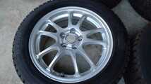 ☆ブリヂストン ECO FORME 16x6.5J 100 +46 5穴 ハブ径約73㎜ 205/55R16 91Q 2010年製造 残り溝6〜7㎜ BS製 スタッドレス 中古4本セット☆_画像3