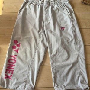 バドミントン テニス ヨネックス 限定 七分丈 パンツ L ホワイト ピンク