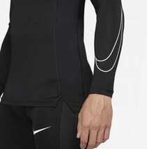 新品 NIKE PRO 長袖 コンプレッション シャツ L カットソー ナイキ プロ メンズ スポーツウェア ストレッチ 黒 白 Tシャツ_画像2