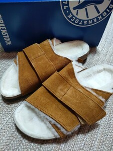 新品 定価25300 BIRKENSTOCK KYOTO Shearing 41 26.5cm ビルケンシュトック キョウト スエード ミンク ブラウン ナロー メンズ 正規品