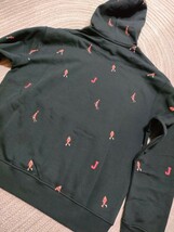 新品 未使用 NIKE JORDAN 総柄 スウェット セットアップ XL ブラック 黒 ナイキ ジョーダン 上下 パーカー パンツ メンズ_画像4