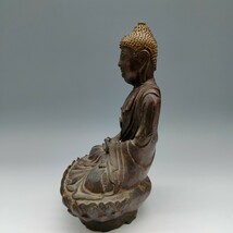 【旭】 銅製 漆金　日如 仏像 仏教美術 中国 朝鮮 高さ30.5cm,4380ｇ_画像4