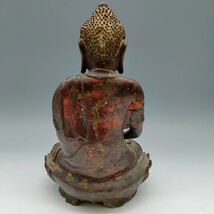 【旭】 銅製 漆金　日如 仏像 仏教美術 中国 朝鮮 高さ30.5cm,4380ｇ_画像6