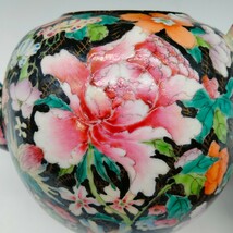 【旭】在銘　粉彩草花紋急須　ティーポット　高14.5cm,幅23cm×13.5cm,575ｇ_画像7