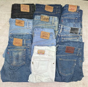 S-289◆1円～◆Levi's EDWIN Lee デニムパンツ ジーパンまとめて 10着セット ビンテージ 古着 ボトムス