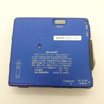 YA-023-5【外観概ね◯ 動作概ね◯】 SHARP MD-SS321 Portable MD Player WALKMAN / シャープ ポータブルMDプレーヤー ウォークマン_画像7