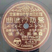 【SP盤レコード】Columbia財團法人 大日本警防協會選定/警防團歌 伊藤武雄/警防行進曲 霧島昇 松原操/SPレコード_画像5