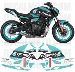 グラフィック デカール 車体用 / ヤマハ MT-07 MT07 2021- / PETRONAS MotoGP ペトロナス