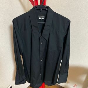 最終出品 定価3万以上、コムデギャルソンオムプリュス　開襟シャツ・長袖シャツ ブラック
