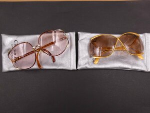 ★☆Dior /クリスチャンディオール サングラス 2056 40 イエロー/2250 14(老眼度付き) 鼈甲調 2点おまとめ☆★