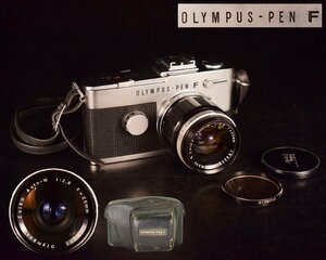 U238 【泉美】OLYMPUS-PEN-FT 1:2.8 f=25cm オリンパスペン フィルムカメラ キャップ・ケース付