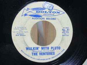 VENTURES ベンチャーズ Walkin' With Pluto c/w Journey To The Stars 米 EP DJ盤 見本盤 ノーキーエドワーズ メルテイラー ドンウィルソン