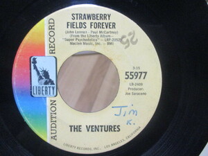 VENTURES venturess zSTRAWBERRY FIELDS FOREVER c/w THEME FROM ENDLESS SUMMER rice EP DJ record LB-2409 55967 LB-2429 55977 1 Beatles 