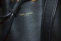 サンローラン　SAINT LAURENT エディースリマン　レザー　ショルダーバッグ エマニュエル　バケット　巾着　鞄 D4357_画像4