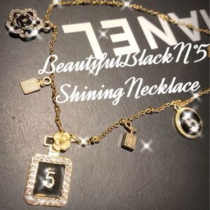 ☆煌く美しいN°5パフュームボトル★高品質ShOpオリジナルDesignネクレス★素敵なチェーン☆K18 GP刻印入り☆