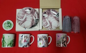  Little Busters!ek start si- Heart steering wheel mug glass mug . plate glass talent beautiful kdo Rya fuka li light lito bus 