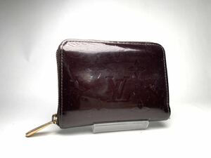 E299 1円 LOUIS VUITTON ルイヴィトン M93607 モノグラムヴェルニ ジッピー コインパース コインケース 小銭入れ ブラウン系