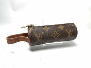 E331 1円 美品 LOUIS VUITTON/ルイヴィトン モノグラム エテュイ トロワ ボールドゥ ゴルフボールケース M58249 ポーチ