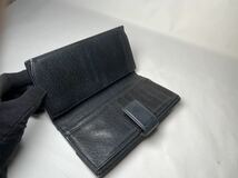 E341 1円 ■美品■ GUCCI グッチ 167464 プリンシー GGキャンバス×レザー リボン Wホック 長財布 ウォレット レディース ブラック系_画像10