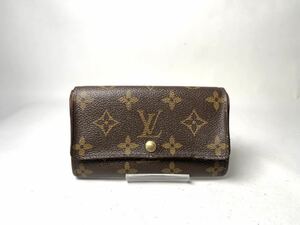 E375 1円 　LOUIS VUITTON ルイヴィトン　モノグラム　二つ折り　長財布　フラップ　ヴィンテージ 小銭入れ　札入れ　ポルトフォイユ