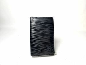 E417 1円 美品　ルイヴィトン LOUIS VUITTON エピ オーガナイザー・ドゥ・ポッシュ カードケース 二つ折り M63582 ブラック　名刺入れ