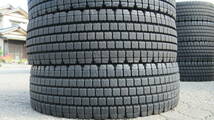 10㎜Up!! BRIDGESTONE W910 スタッドレス 275/80R22.5 151/148J タイヤ4本SET!!_画像5