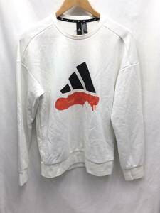 adidas アディダス トレーナー ロングTシャツ ホワイト Mサイズ メンズ 23110803