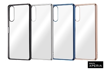 Xperia 10 IV 高透明 メタリックフレーム 衝撃吸収 TPU ソフト ケース カバー ジャケット ストラップホール エアクッション 薄型 スリム