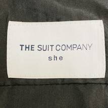 a03305 THE SUIT COMPANY スーツカンパニー スーツ セットアップ ジャケット パンツ 肩パット 42 40 毛混 黒 オフィススタイリッシュルック_画像8