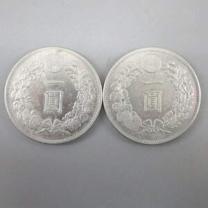 新1円銀貨 明治30年・明治34年 計2点 量目：約26.95ｇ/約26.85g 一圓銀貨 貨幣 円銀 銀貨 SV 古銭 古銭 45-2322229【O商品】