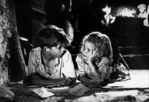 1952年　「禁じられた遊び」ブリジット・フォッセー ＆ ジョルジュ・プージュリー 大きなサイズ　写真　フォト　29×21センチ