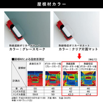 カーポート 3台用 アルミカーポート 駐車場 車庫 間口7.9m×奥行5.8m ロング柱 シンプルフラット 熱線遮断/熱線吸収ポリカ屋根 7958_画像5