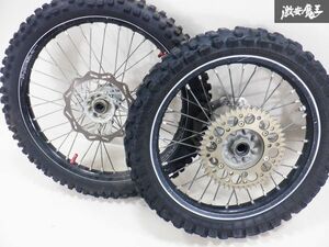 ZETA Z-WHEEL R50 19インチ 1.85 21インチ 1.60 タイヤ付 前後セット スプロケット ローター付き オフロードバイク ダート CRF250R 棚