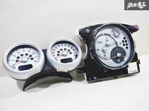 実動外し！！ 保証付 BMW MINI 純正 RA16 R50 ミニクーパー クロノパッケージ 後期 油圧 水温 油温 スピードメーター タコメーター 棚15D