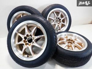 RAYS レイズ VOLK RACING ボルクレーシング GR-N 15インチ 7J +35 PCD 100 4H 4穴 タイヤ付き 4本 シビック インテグラ ロードスター 棚35B