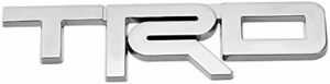【送料込】TRD(トヨタテクノクラフト) 3Dエンブレム 両面テープ メッキシルバー 金属製 トヨタ　新型 