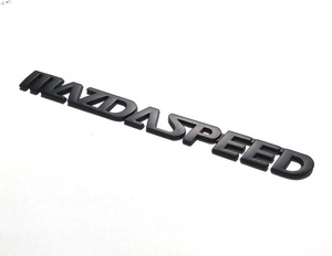 【送料込・在庫有】マツダスピード(MAZDASPEED) 3Dエンブレム マットブラック 金属製　