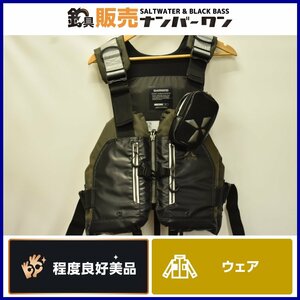 【程度良好美品★】シマノ VF-297Q ゼフォー ロックトラバース ベスト ブラック フリーサイズ SHIMANO XEFO ライフジャケット （CKN_O1）