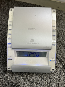 【RH44】SONY インテリアCDチューナー ホワイト ICF-CD7000　通電確認OK